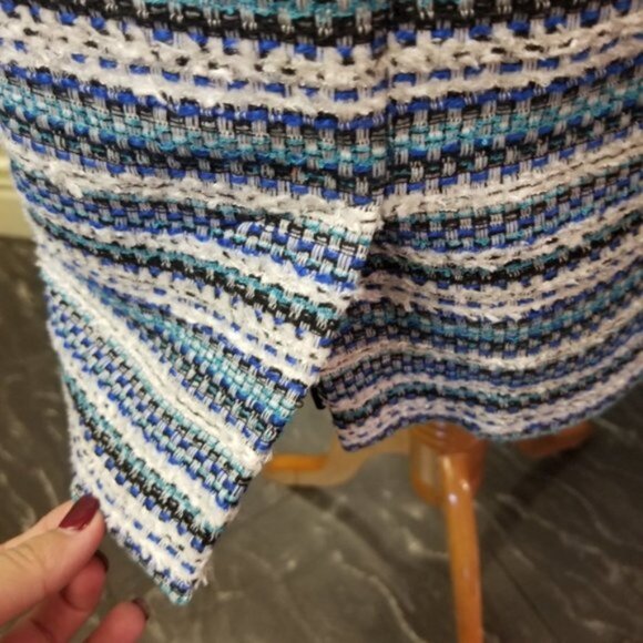 Halogen tweed striped pencil skirt pockets size 4 (S6) - Picture 4 of 7